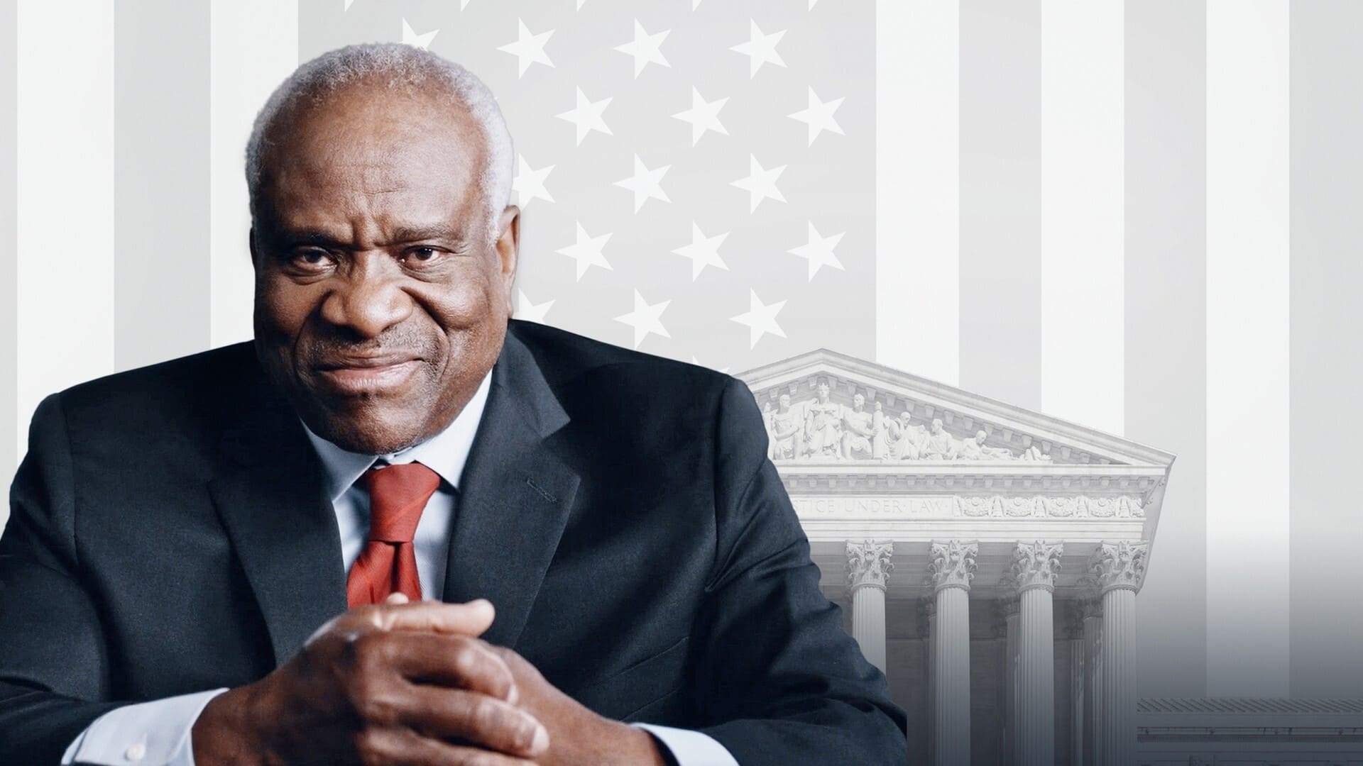 Backdrop for Created Equal: Clarence Thomas in His Own Words