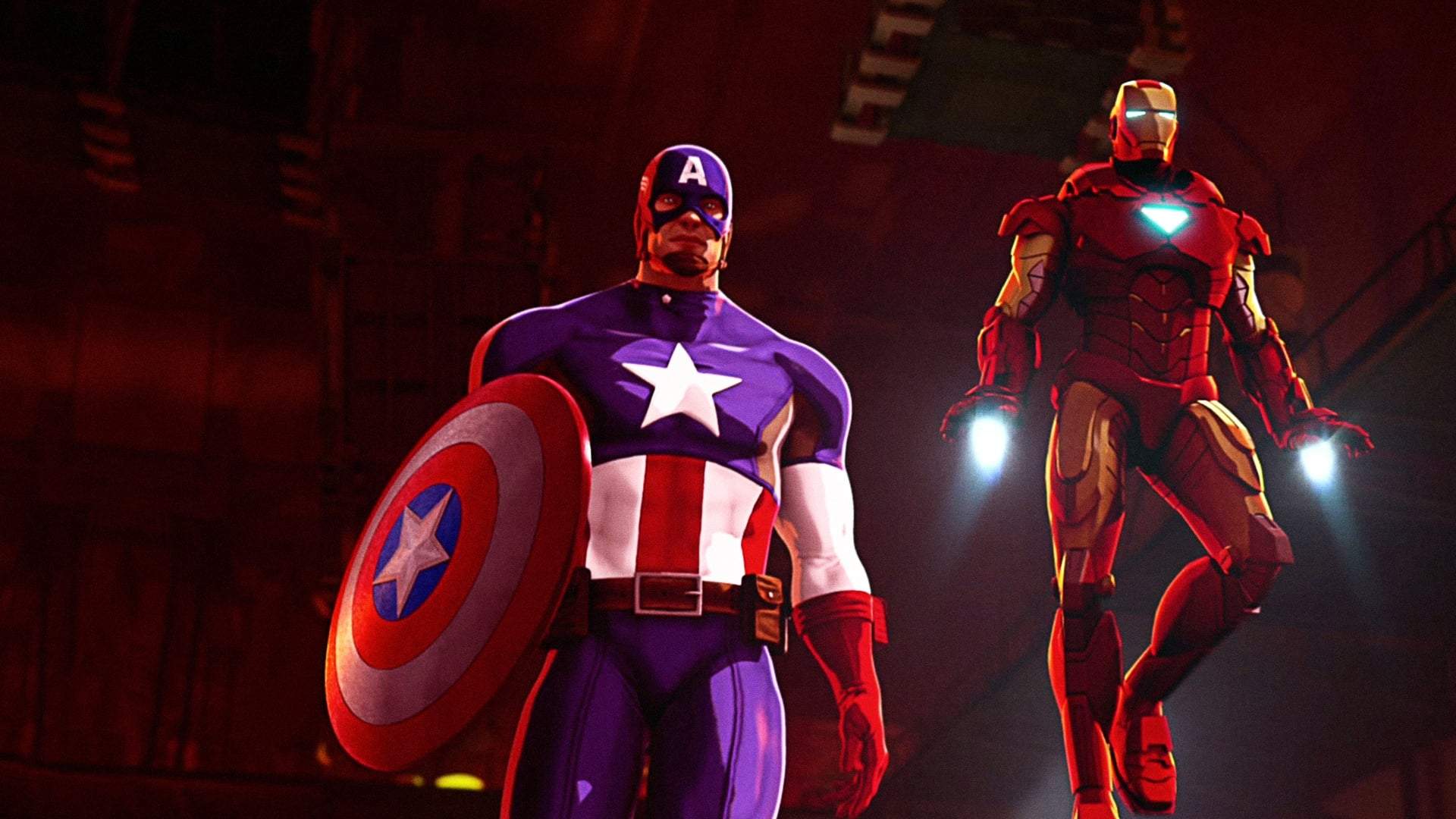 Backdrop for Iron Man & Captain America: Heroes United