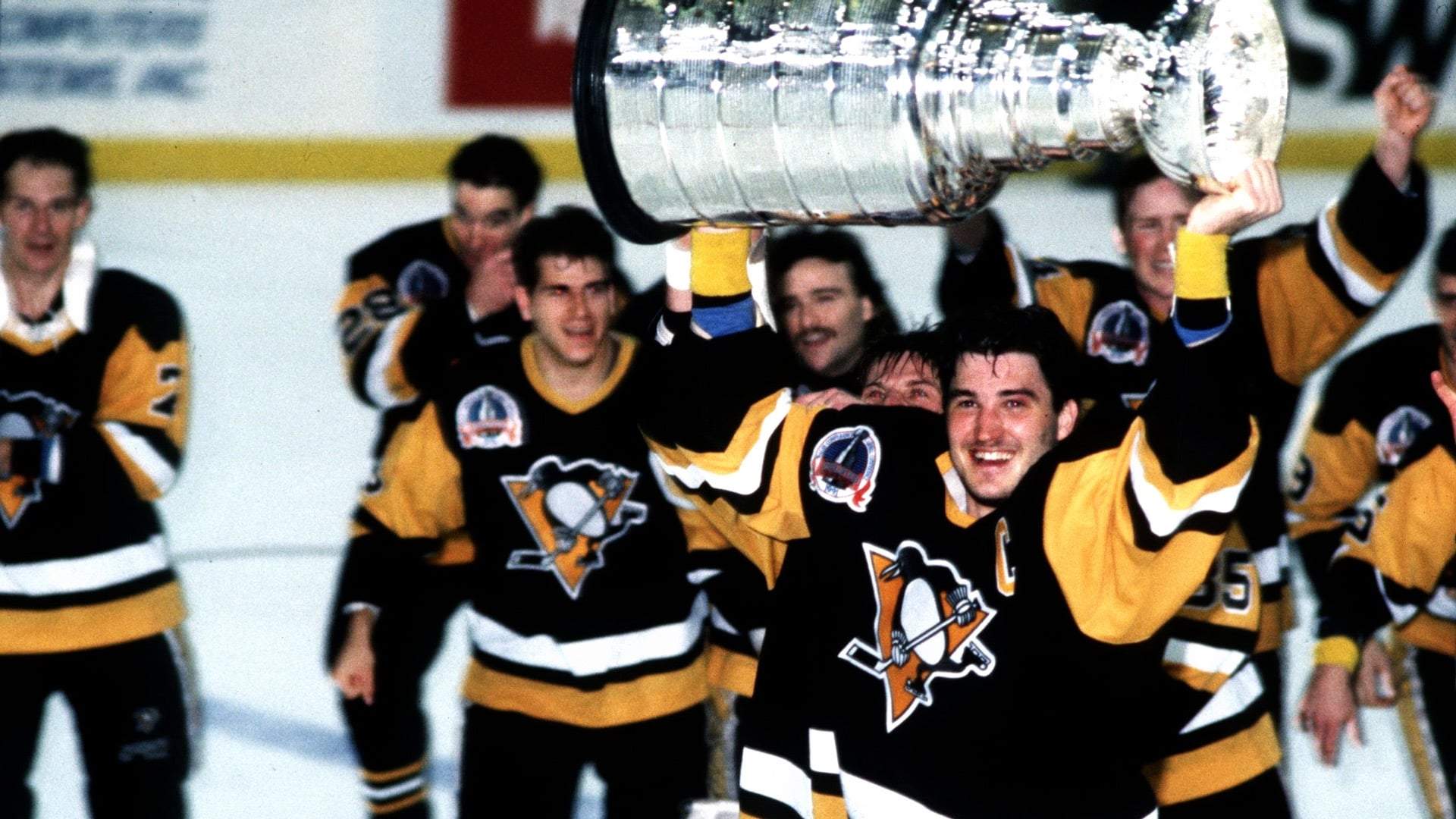 Backdrop for Pittsburgh is Home: The Story of the Penguins