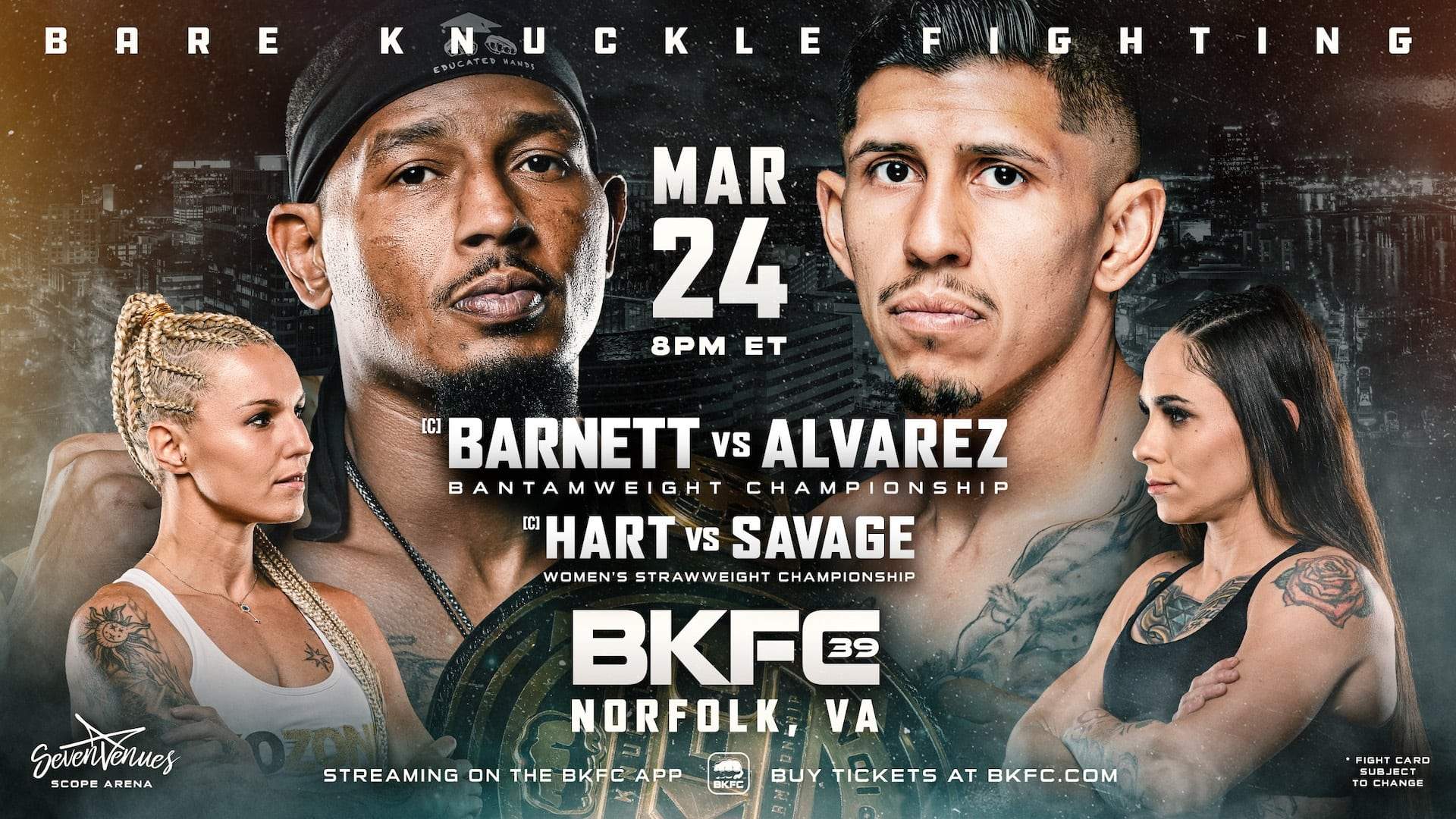 Backdrop for BKFC 39: Barnett vs. Alvarez