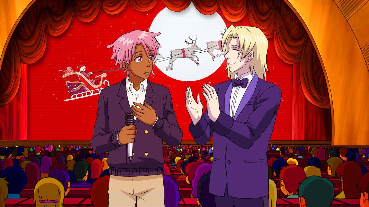 Backdrop for Neo Yokio: Pink Christmas