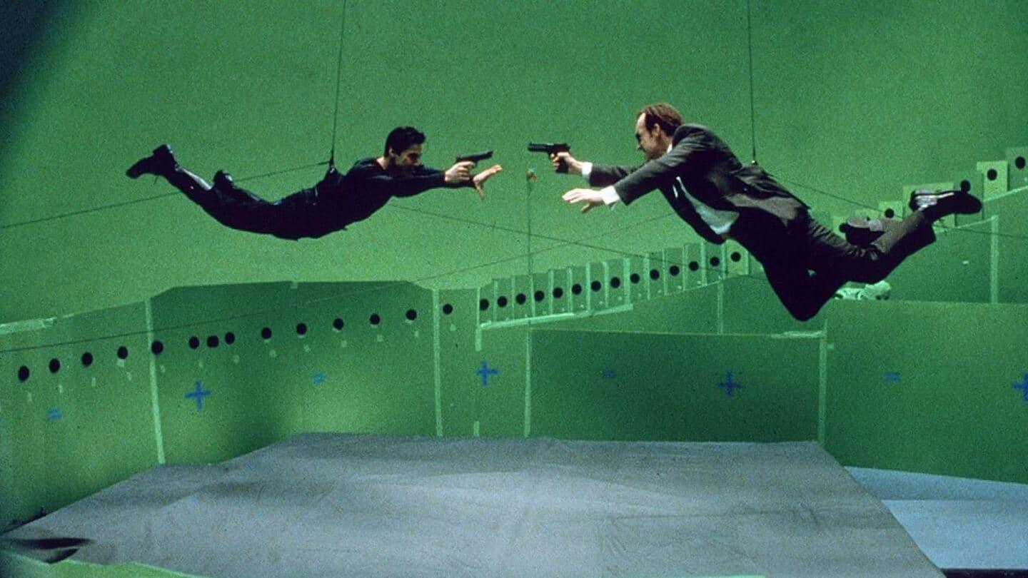 Backdrop for Making 'The Matrix'