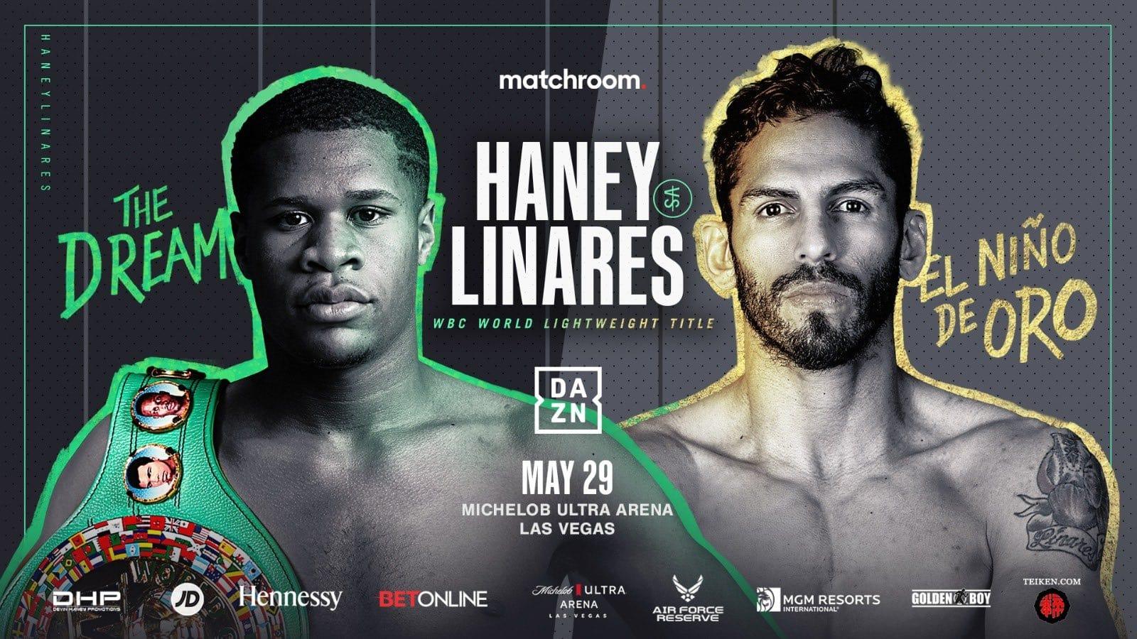 Backdrop for Devin Haney vs. Jorge Linares