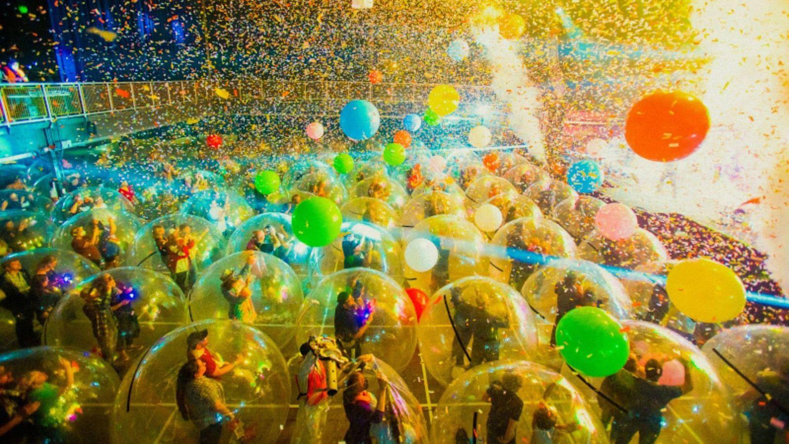 Backdrop for The Flaming Lips Space Bubble Film