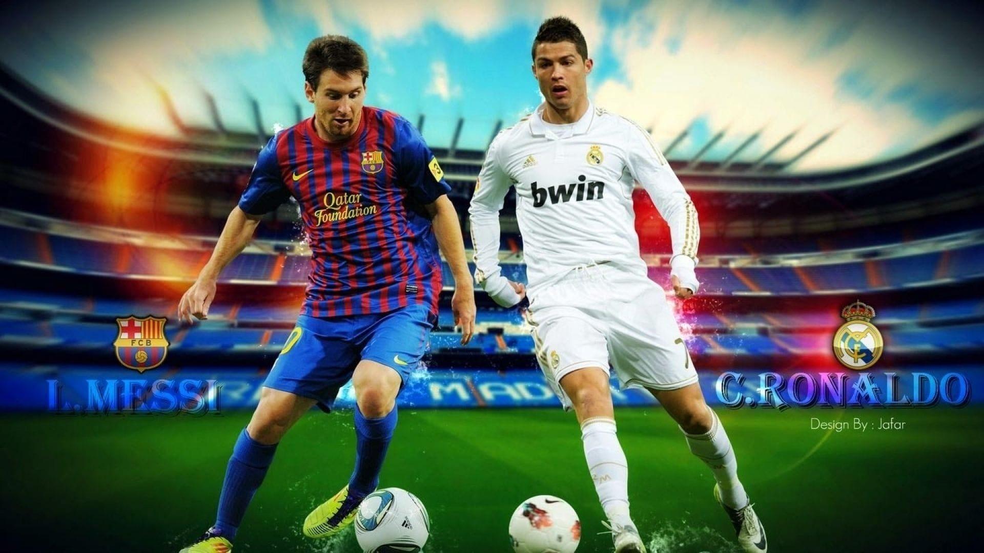 Backdrop for Ronaldo vs. Messi: Face Off!