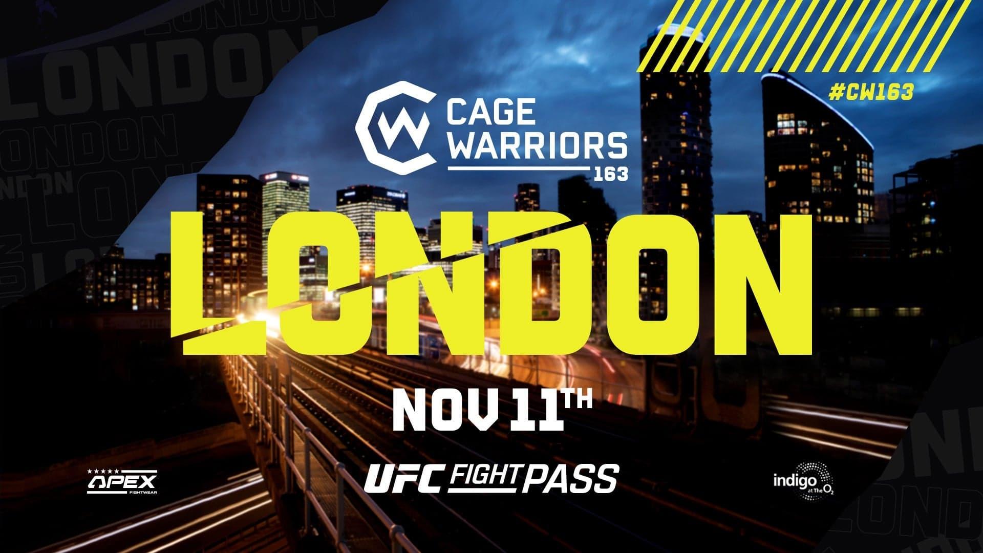 Backdrop for Cage Warriors 163: London