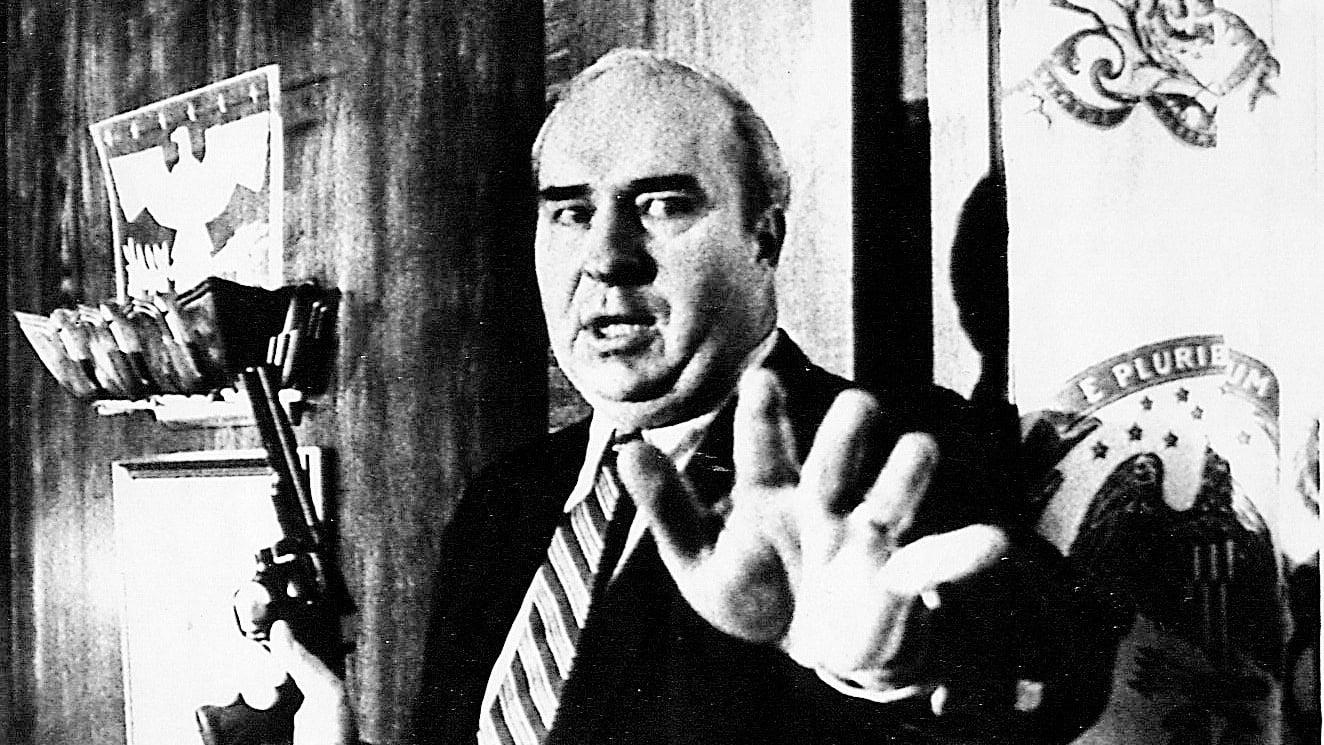 Backdrop for Honest Man: The Life of R. Budd Dwyer