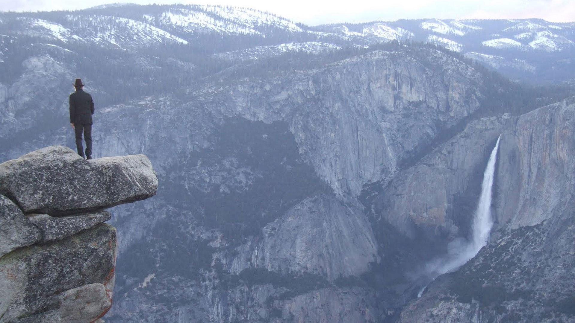 Backdrop for John Muir in the New World