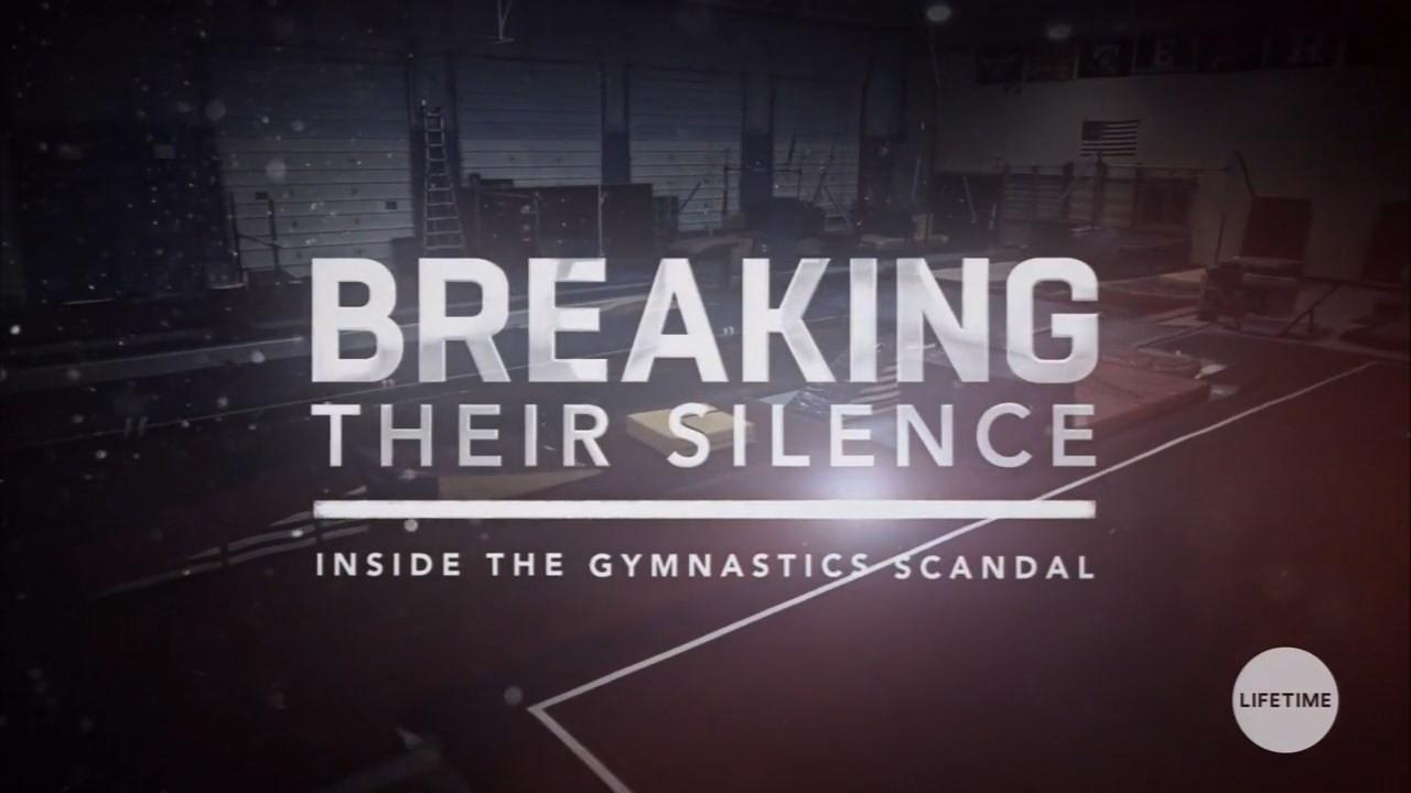 Backdrop for Breaking Their Silence: Inside the Gymnastics Scandal