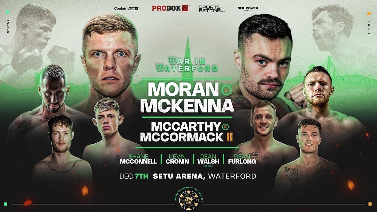 Backdrop for Dylan Moran vs. Tyrone McKenna