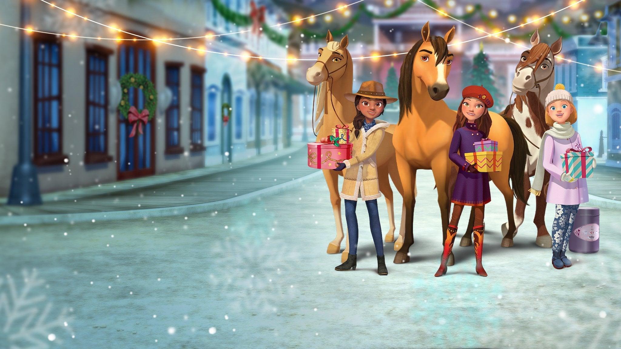 Backdrop for Spirit Riding Free: Spirit of Christmas