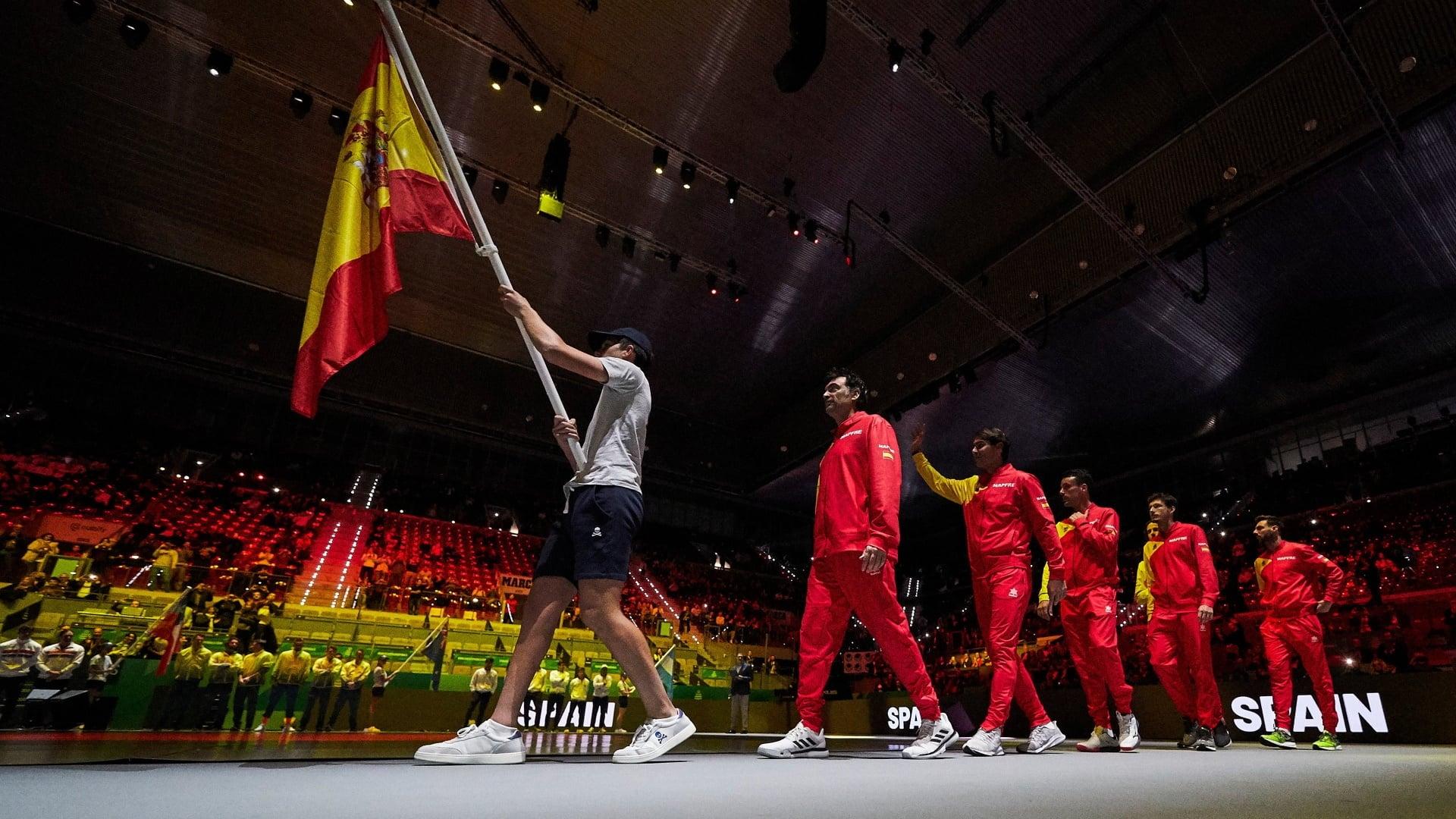 Backdrop for Break Point: A Davis Cup Story