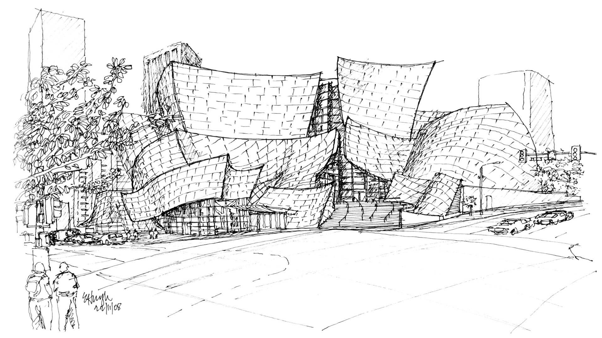 Backdrop for Sketches of Frank Gehry