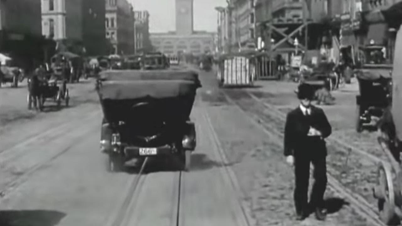 Backdrop for A Trip Down Market Street Before the Fire