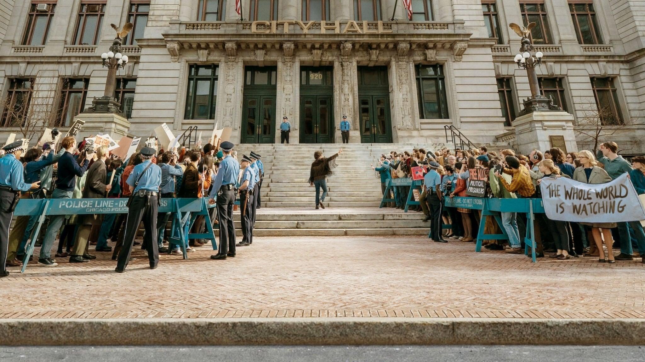 Backdrop for The Trial of the Chicago 7