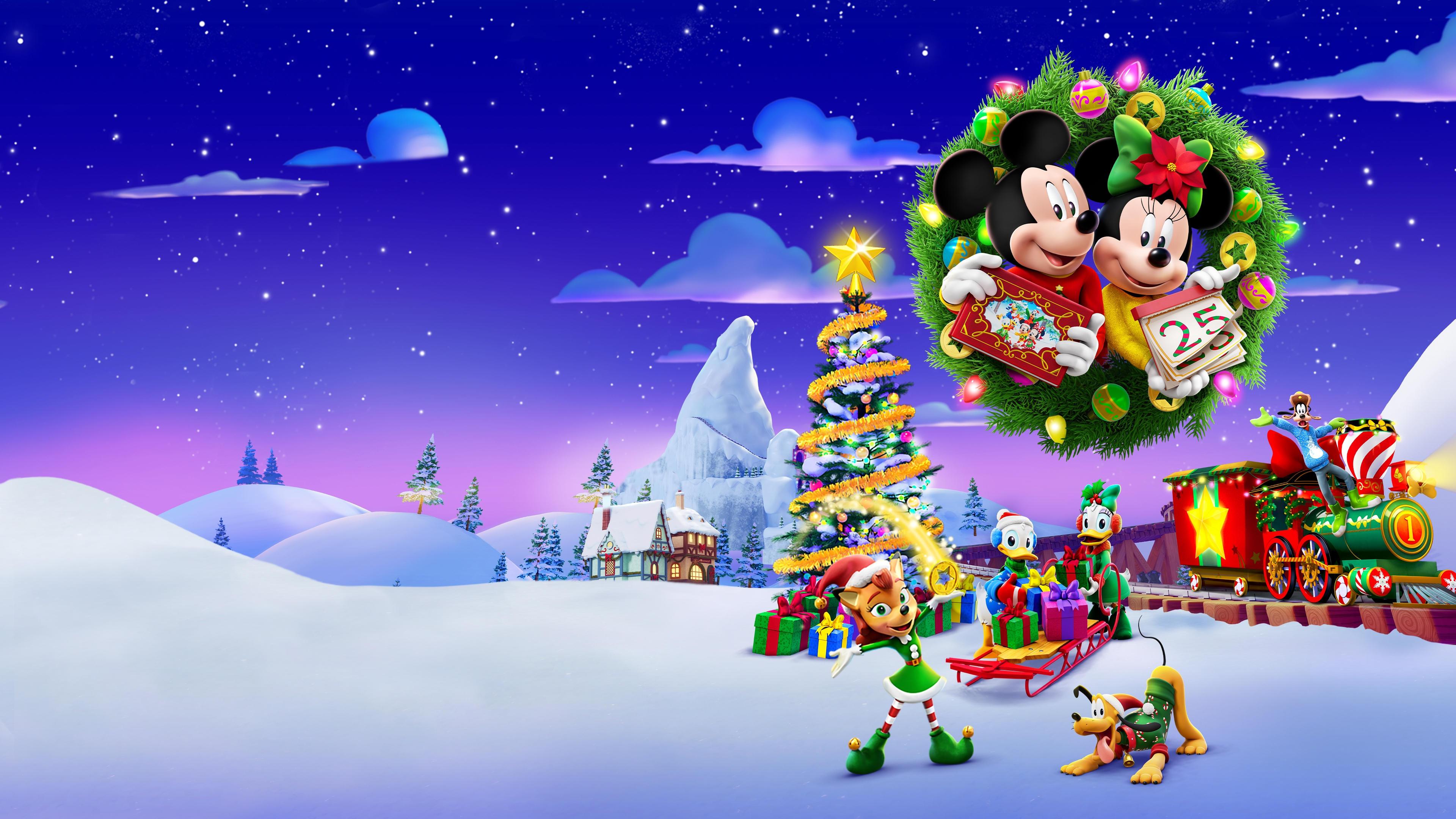 Backdrop for Mickey and the Very Many Christmases