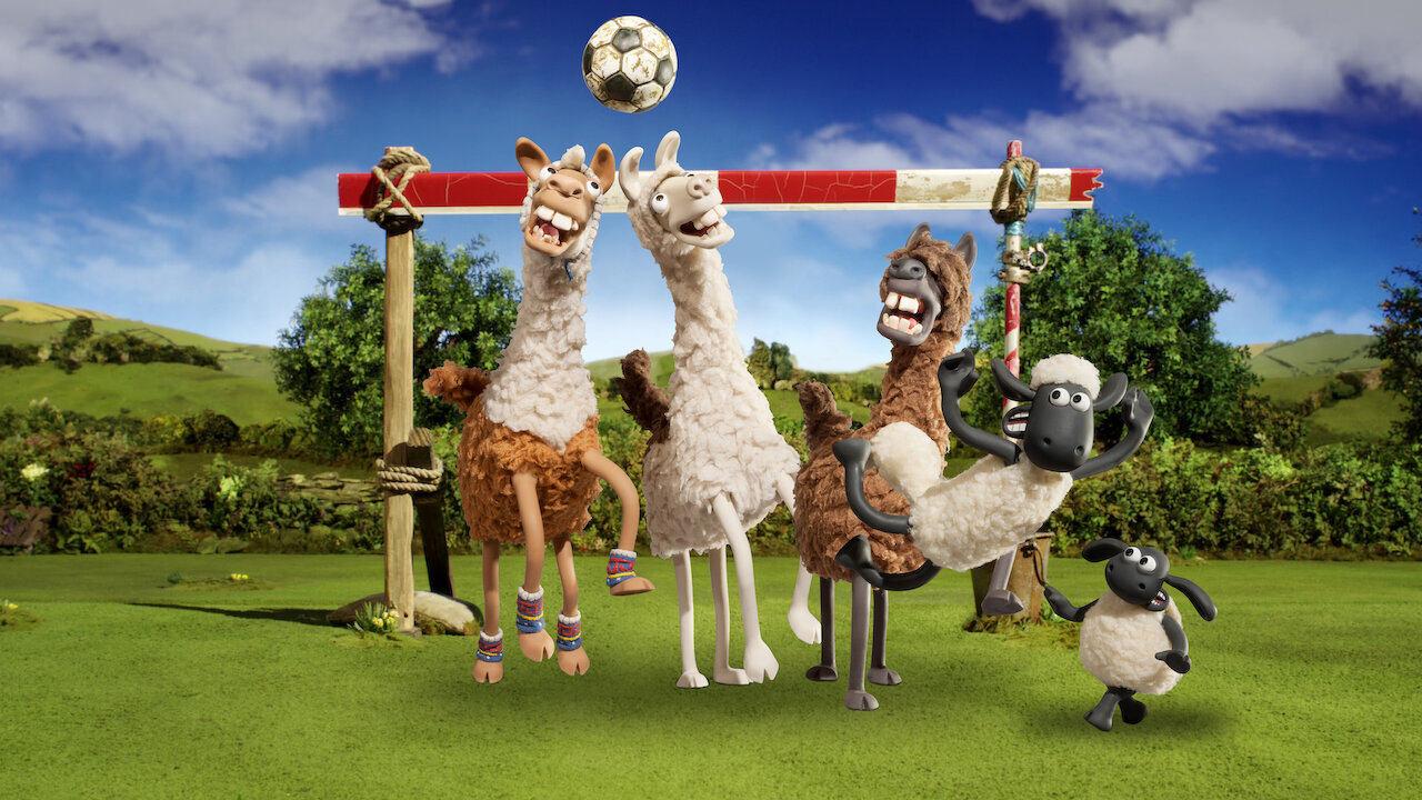 Backdrop for Shaun the Sheep: The Farmer's Llamas