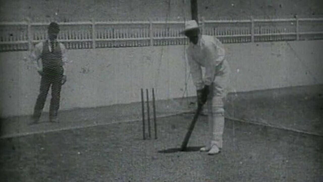 Backdrop for Prince Ranjitsinhji Practising Batting in the Nets