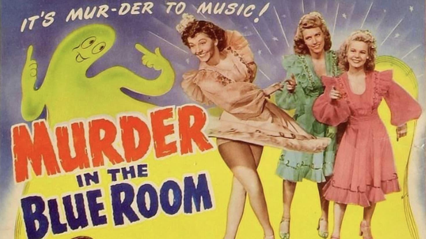 Backdrop for Murder in the Blue Room